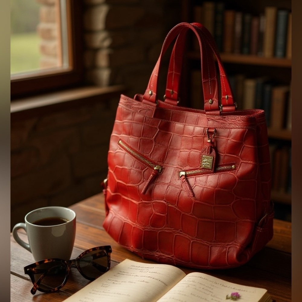 Vintage Big Dooney & Bourke Red leather bag